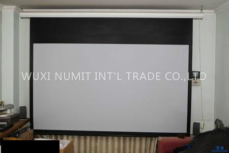 100" Electric Projection Screen Motorized Screen With imported Tubular Motor Or Synchronous Motor supplier
